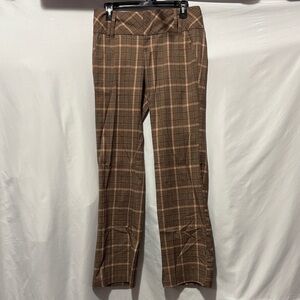 Studio Y Brown Plaid Trousers XS256